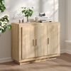 vidaXL Sideboard Sonoma Oak 92x35x75 cm Engineered Wood
