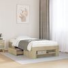vidaXL Bed Frame without Mattress Sonoma Oak 100x200 cm Engineered Wood
