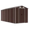vidaXL Garden Shed | Brown | Galvanised Steel | Large | Garden Shed