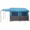 vidaXL Family Tent with Roof Blue and Grey 324 x 255 x 230 cm