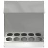 vidaXL Chicken Feeder Silver 40 x 40 x 45 cm Galvanised Steel