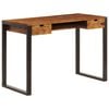 vidaXL Desk | Sheesham wood brown, black | Sheesham wood and powder-coated steel