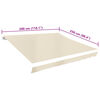 vidaXL Awning Top Sunshade Canvas Cream 3 x 2.5 m (Frame Not Included)