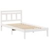 vidaXL Bed Frame White 90 x 200 cm Solid Pine Wood