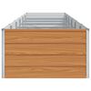 vidaXL Garden Raised Bed 480x80x45 cm Galvanized Steel Silver