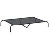 vidaXL Elevated Dog Bed Black 130x80x20 cm Textilene and Steel