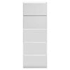 vidaXL Shoe Cabinet 5-Layer Mirror White 63x17x169.5 cm