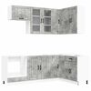 vidaXL Kitchen Unit LUCCA 8 pcs Concrete Grey Engineered Wood