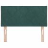 vidaXL LED Headboard with Headboard Dark Green 100 cm Faux Leather