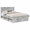 vidaXL Bed Frame Plain Concerte Grey 150 x 200 cm Solid Pine Wood