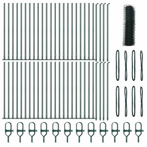vidaXL Welded Wire Fence with Concrete Base 100 x 0.6 m (W x H)