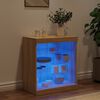 vidaXL Sideboard with LED Lights Sonoma Oak 60.5x37x67 cm