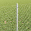 vidaXL Fence with Post Silver 1 x 50 m Steel