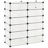 vidaXL Shoe Organiser | White | Plastic panels, Steel frame | 92 x 37 x 105 cm