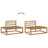 vidaXL Outdoor Sofa Set 2 Piece Natural 230.5 x 83 x 73 cm