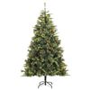 vidaXL Artificial Hinged Christmas Tree with Cones Green 240 cm