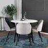 Venture Home Dining Chairs 2 pcs Velvet Velvet Black and Grey