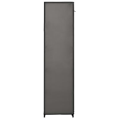 vidaXL Wardrobe with Compartments and Rods Grey 150x45x176 cm Fabric