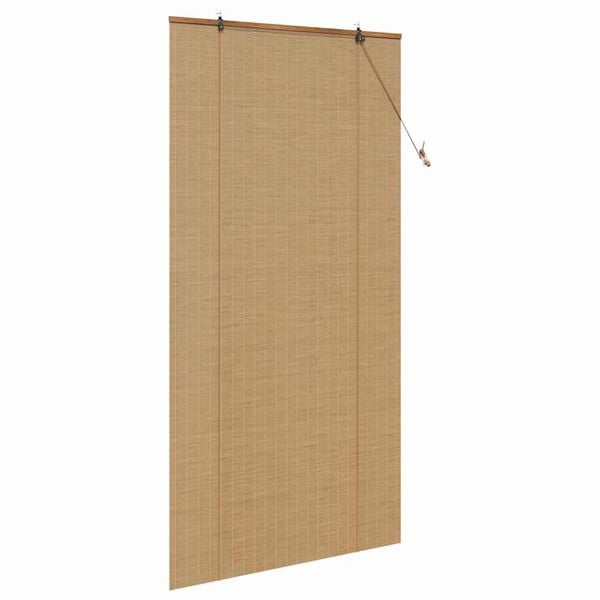 vidaXL Roller Blind with Curtains Manual Brown 120 x 220 cm Bamboo