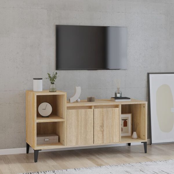 vidaXL TV Cabinet Sonoma Oak 100x35x55 cm Engineered Wood