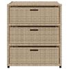 vidaXL Garden Storage Cabinet Beige 55x59x69 cm Poly Rattan