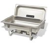 vidaXL 2 Piece Chafing Dish Set Stainless Steel