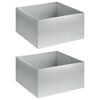 vidaXL Garden Planter 2 pcs Silver 60 x 60 x 30 cm Galvanised Steel