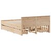 vidaXL Bed Frame without Mattress with Headboard 160x200 cm Solid Wood Pine