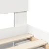 vidaXL Bed Frame with Headboard White 140 x 200 cm Engineered wood