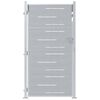 vidaXL Garden Gate 85 x 174 cm Stainless Steel Silver Lockable