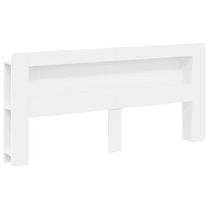 vidaXL Headboard Cabinet with Storage White Engineered Wood