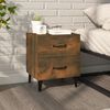 vidaXL Bedside Cabinet Smoked Oak 40x35x47.5 cm