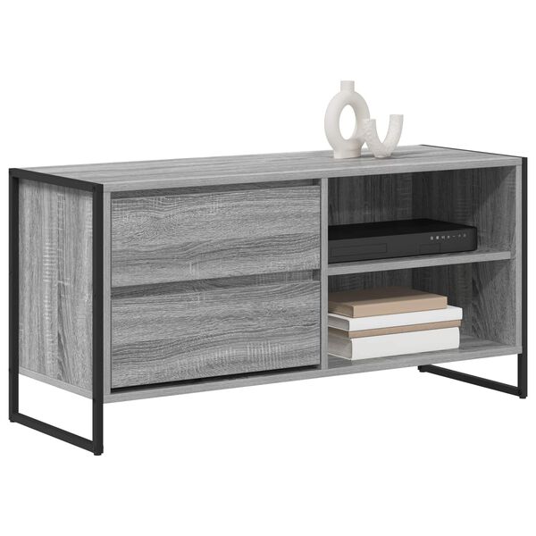 vidaXL TV Cabinet Grey Sonoma 100 x 36 x 49.5 cm Engineered Wood