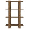 vidaXL Book Cabinet/Room Divider Smoked Oak 80x30x123.5 cm