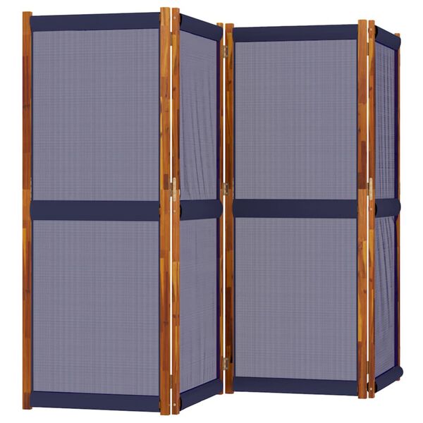 vidaXL 4-Panel Room Divider Dark Blue 280x180 cm