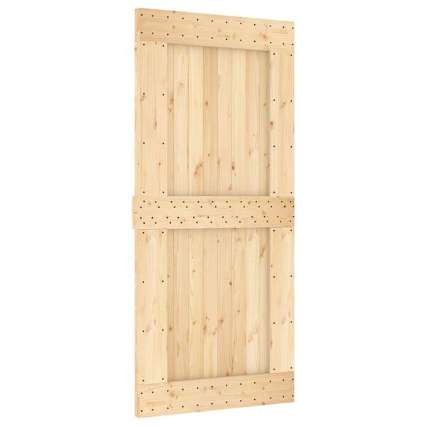 vidaXL Sliding Door with Hardware Set 95x210 cm Solid Wood Pine