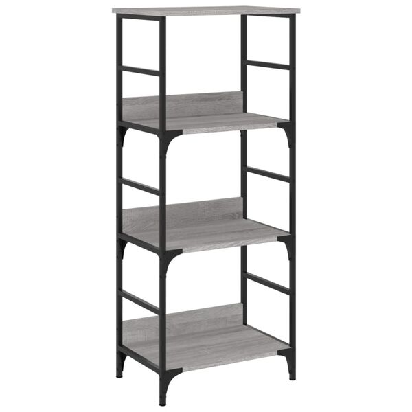vidaXL Bookshelf Grey Sonoma 50x33x117.5 cm Engineered Wood