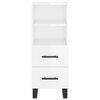 vidaXL Highboard High Gloss White 34.5x34x180 cm Engineered Wood