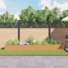 vidaXL Garden Raised Bed 390 x 100 x 36 cm Galvanised Steel