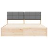 vidaXL Bed Frame with Upholstered Headboard Light Grey 200 x 200 cm