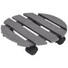 vidaXL Plant Trolleys 4 pcs Grey &Oslash;30x7,5 cm WPC