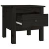 vidaXL Side Table Black 40x40x39 cm Solid Wood Pine