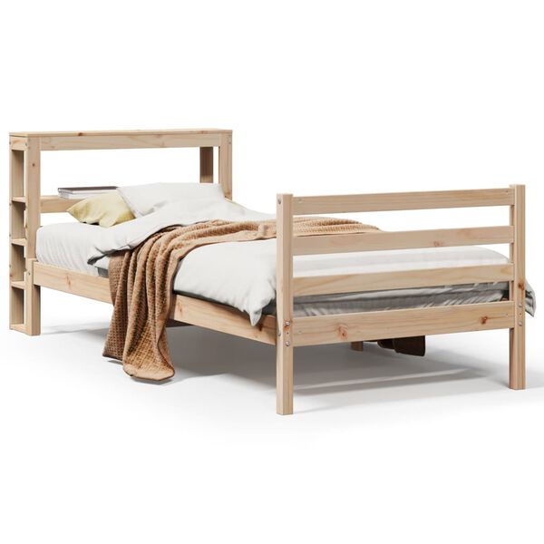 vidaXL Bed Frame without Mattress 90x190 cm Single Solid Wood Pine