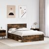 vidaXL Bed Frame Smoked Oak 160 x 200 cm Engineered wood