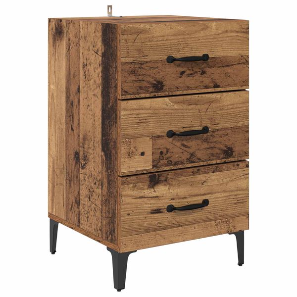 vidaXL Bedside Cabinet Old Wood 40 x 40.5 x 66 cm Engineered Wood