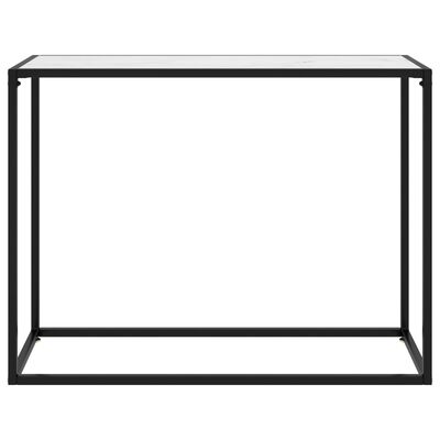vidaXL Console Table White 100x35x75 cm Tempered Glass