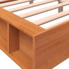 vidaXL Bed Frame without Mattress Wax Brown 135x190 cm Double Solid Wood Pine
