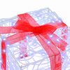 vidaXL Gift Box with 60 LEDs 3 pcs Cold white 20 x 20 x 20 cm Acrylic