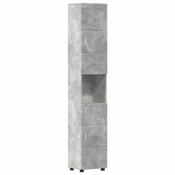 vidaXL Bathroom Cabinet Set TULUM Concrete Grey 37 x 31.5 x 203 cm