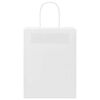 vidaXL Paper Bags 50 pcs with Handles White 21x11x28 cm